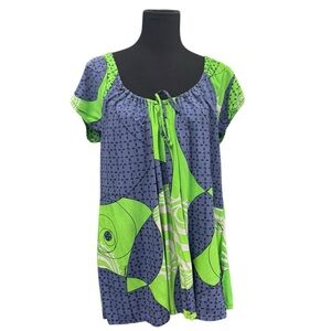 🌺 Vintage Manuhealiʻi Rayon Blouse – Size L 🌺